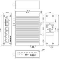 SandCat-2305-F1-MM-T4-LV Unmanaged Industrie Switch von Westermo Zeichnung