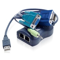 AdderLink AV102T von Adder ist ein AV Transmitter mit 2 Ports über CATx für VGA, RS232, USB und Audio.