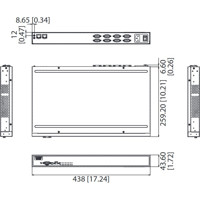 EKI-1528 serieller RS-232/422/485 Device Server mit 8 Ports von Advantech Zeichnung