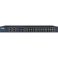 EKI-2428G-4CI unverwalteter Gigabit Ethernet Switch mit 24x GE und 4x Combo Ports von Advantech Front