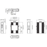 EKI-2541SI Fast Ethernet zu Glasfaser Single-Mode Medienkonverter von Advantech Zeichnung