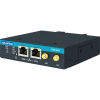 ICR-2431 Entry-Level LTE Mobilfunkrouter mit 2x SIM Slots, 2x Ethernet, 1x RS232 und 1x RS485 von Advantech gedreht
