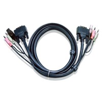 2L-7D05U von Aten ist ein KVM-Kabel mit DVI-D, USB und Audio.