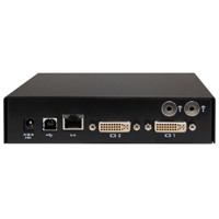 Transmitter Rückseite des Emerald SE DVI IP basierten KVM Extender mit Full HD, Virtual Machine und V-USB 2-0 von Black Box