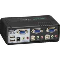KV7020A 2-Port ServSwitch DT PRO II VGA KVM Switch für PS/2 oder USB Computer von Black Box Back