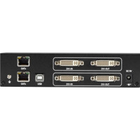 KVXLC-200-R2 Dual-Head DVI-I KVM Extender für das Übertragen der Signale über CATx von Black Box Transmitter Back