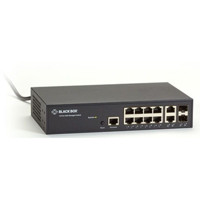 LGB1110A Managed Gigabit Ethernet Switch mit 10 Anschlüssen (8x Autosensing, 2x Dual RJ45/SFP) von Black Box
