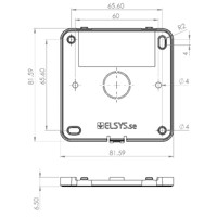 ERS Lite Indoor LoRaWAN Temperatursensor mit NFC (Near Field Communication) von Elsys Zeichnung