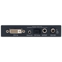 DVI- und Audio Eingänge des FC-49 HDMI Einkopplers und Konverters von Kramer Electronics.