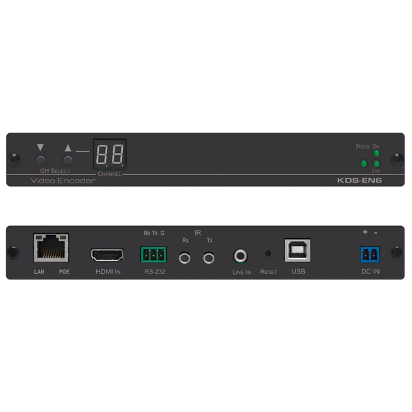 KDS-EN6 4k UHD HDMI, RS232, USB, Audio und Infrarot über IP Encoder von Kramer Electronics.