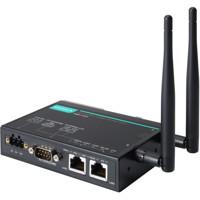 AWK-1137C industrielle 802.11 a/b/g/n Wireless Client Geräte mit 1x RS232/422/485 und 2x RJ45 Ports von Moxa Side