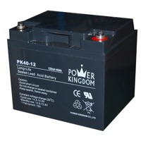 PK40-12 von Power Kingdom ist eine 10 Jahres Batterie mit 12V und 40AH Kapazität.