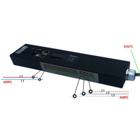 BCM-2401 von Raritan ist ein Verteilerkreis Monitor zur überwachung von 3 Zuleitungen und 21 Verteilerkreisen.