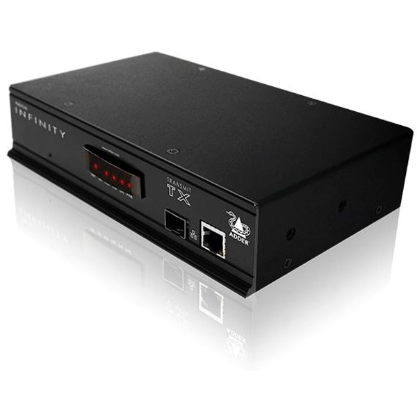 AdderLink Infinity 1002 von Adder ist ein DVI-D, USB, Audio, RS232 KVM Extender über CATx oder LWL.