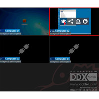 Benutzer-Interface mit Übersicht der angeschlossenen Rechner am DDX10 KVM Matrix System von Adder.