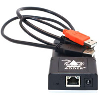 Der RJ45 Anschluss des ADDERLink INFINITY 102T DP ZeroU KVM over IP Transmitters von Adder