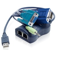 CATX-USBA-DA von Adder ist ein Dual Computeranschluss Modul mit VGA, USB, Audio und RS232.