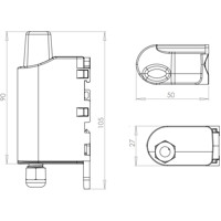 ARF8320 industrieller LoRaWAN Impuls Sensor von Adeaunis Dimensionen