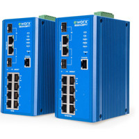 eWorx SE500 Monitored Managed Netzwerkswitches ohne PoE von B+B SmartWorx.