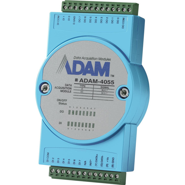 ADAM-4055 Isoliertes digitales RS485 I/O Modul mit 8x Ein- und 8x Ausgangskanälen von Advantech