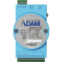 ADAM-6117EI Remote I/O Ethernet/IP Modul mit 8x analogen Eingängen und 2x RJ45 LAN Ports von Advantech Front