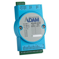 ADAM-6260 6 Port Relais-Ausgang Modul von Advantech mit 2 kaskadierbaren Ethernet-Ports.