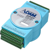 ADAM-6350 IoT Modbus/OPC UA Ethernet Remote I/O Modul mit 18x digitalen Ein- und 18x digitalen Ausgängen von Advantech liegend