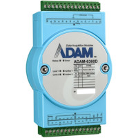 ADAM-6360D Modbus/OPC UA Ethernet Remote I/O Modul mit 8x Releais (SSR), 14x digitalen Eingängen und 6x digitalen Ausgängen von Advantech Side