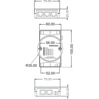 ADAM-6520 Unverwalteter Fast Ethernet Switch mit 5x RJ45 Ports von Advantech Größe