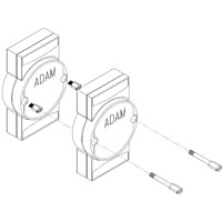 ADAM-6521-ST industrieller Unmanaged Ethernet Switch mit 4x RJ45 und 1x MM ST von Advantech Montage gestapelt