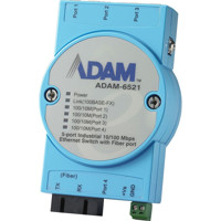 ADAM-6521 unverwalteter Fast Ethernet Switch mit 4x RJ45 und 1x Multimode SC von Advantech