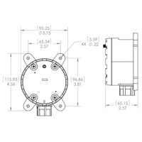 BB-WSD2C21150 wireless Sensor Netzknoten für Kühlern und HVAC Anwendungen von Advantech Technische Zeichnung