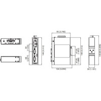 EKI-1222 industrielles 2-Port Modbus Gateway von Advantech Zeichnung