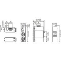 EKI-1224 industrielles Modbus Gateway mit 4x seriellen RS232/422/485 Anschlüssen von Advantech Zeichnung