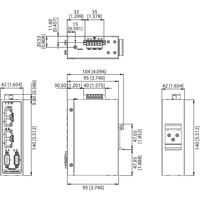 EKI-1242BNMS Fieldbus Gateway für Kommunikation zwischen Modbus und BACnet von Advantech Zeichnung