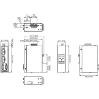 EKI-1242IEIMS Modbus RTU/TCP zu EtherNet/IP Feldbus Gateway von Advantech Zeichnung