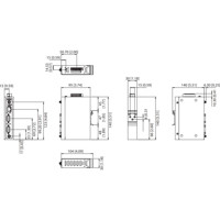 EKI-1362 serieller 2-Port RS232/422/485 zu 802.11 a/b/g/n Wi-Fi Device Server von Advantech Zeichnung