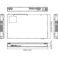 EKI-1528NL serieller 8-Port RS-232 Konsolenserver von Advantech Zeichnung