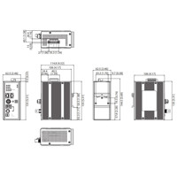 EKI-1751I industrieller Ethernet über VDSL2 Extender mit einem M12 und zwei RJ45 Ethernet Ports von Advantech Größe