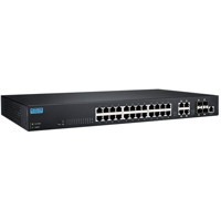 EKI-2428G-4CA unverwalteter 19 Zoll Gigabit Ethernet Switch mit 24x RJ45 und 4x RJ45/SFP Combo Ports von Advantech