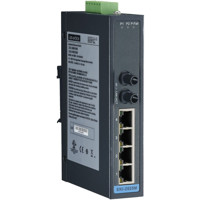 EKI-2525M-ST Unmanaged Ethernet Switch mit 4x Fast Ethernet und 1x Multimode ST Ports von Advantech Side