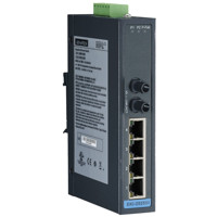 EKI-2525SI-ST Unmanaged Fast Etherne Switch mit 1x Singlemode ST und 4x RJ45 Ports von Advantech Side