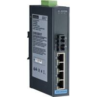 EKI-2525SI unverwalteter Industrieswitch mit 4x RJ45 und 1x Singlemode SC von Advantech Side