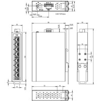 EKI-2528NI Unmanaged 8-Port PROFINET Switch von Advantech Zeichnung