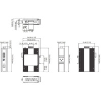 EKI-2541MI 10/100Base-TX Ethernet zu Glasfaser Multi-Mode Medienkonverter von Advantech Zeichnung