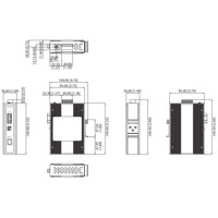 EKI-2541S Single Mode Fast Ethernet zu Glasfaser Medienkonverter von Advantech Zeichnung