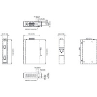 EKI-2701HP kompakter Gigabit Power over Ethernet Injektor von Advantech Zeichnung