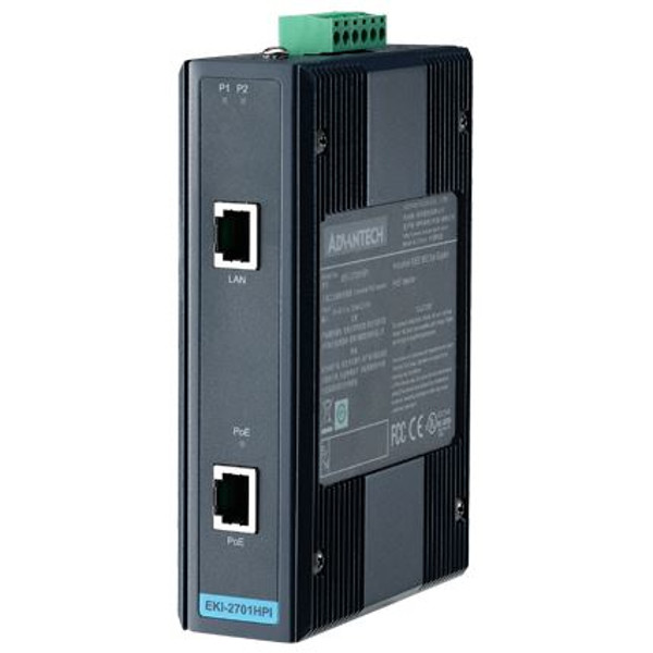 EKI-2701HPI 1GE PoE-Injektor, IEEE802.3af / at von Advantech