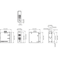 EKI-2701MPI-5G industrieller IEEE 802.3af/at/bt PoE Injektor für Datenraten bis 5 Gbps von Advantech Zeichnung