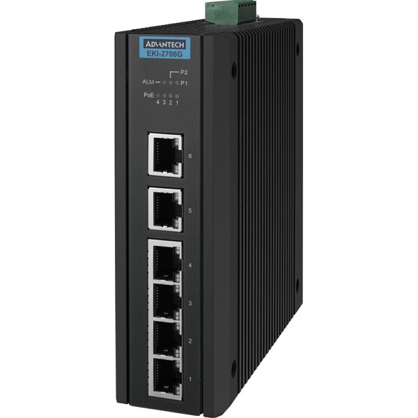EKI-2706G-2GPI Advantech Unmanaged Gigabit PoE Switch